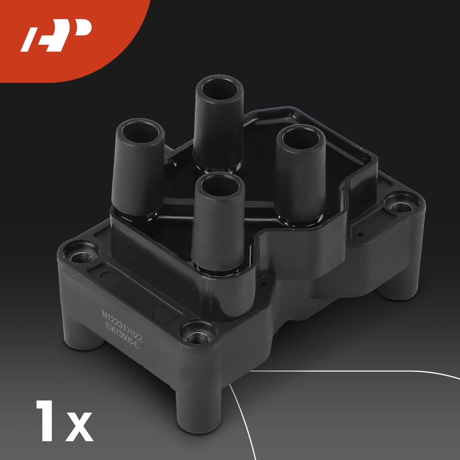 1x Ignition Coil & 4x Iridium Spark Plugs for Ford Fiesta (2011–2019)