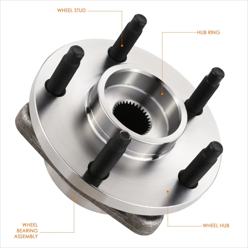 Set of 2 Wheel Hub Bearing Assemblies for Chevy HHR (2006–2008) +5 Studs
