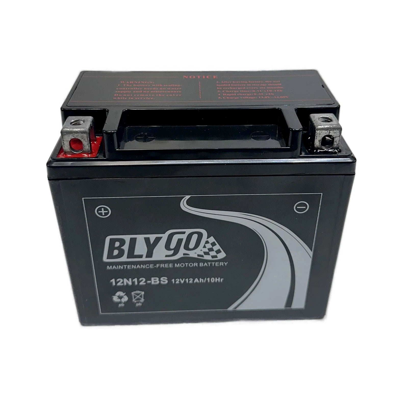 12V 12AH Battery for Dirt Quad Trail Bike ATV UTV Buggy Scooter (12N12-BS, YTX12-BS)