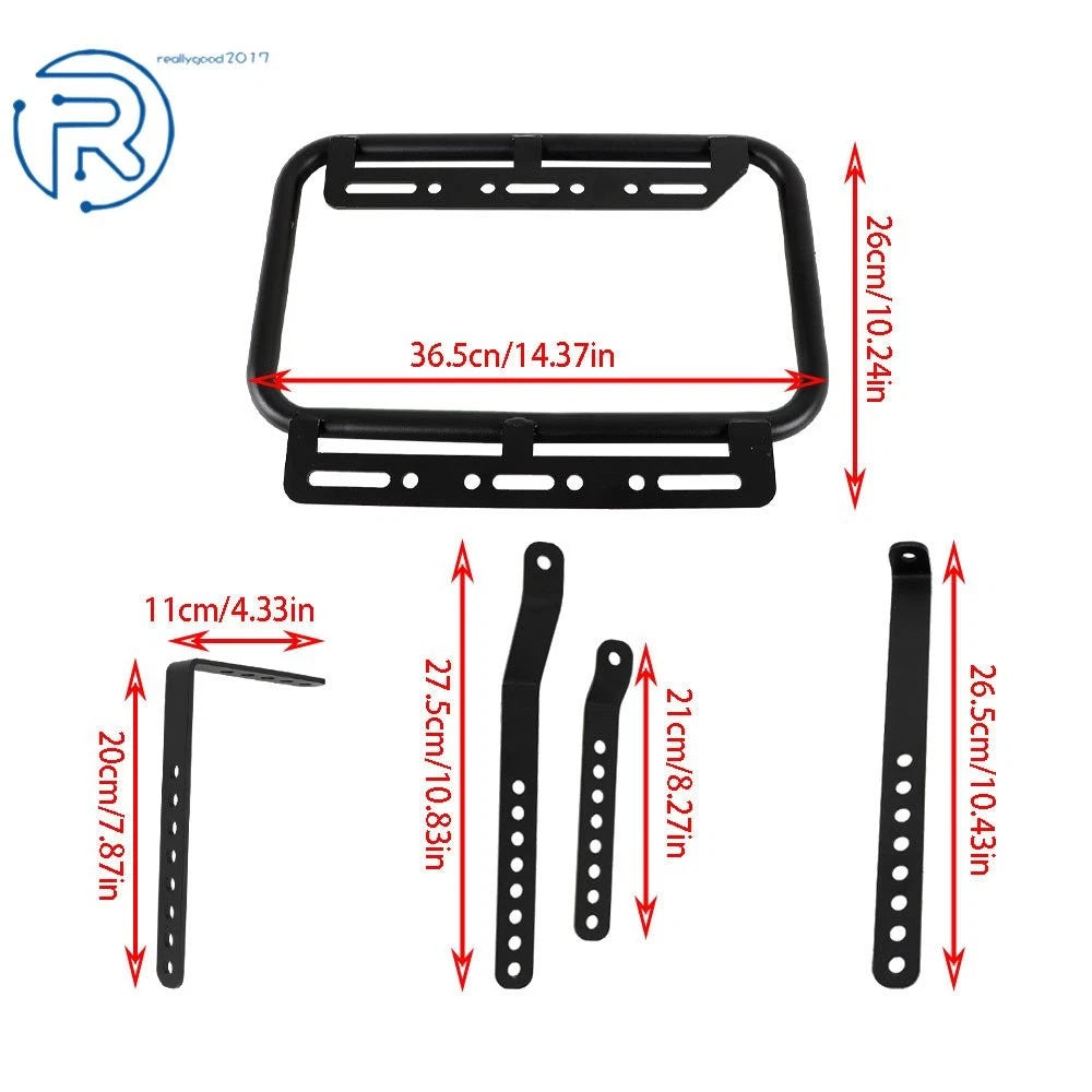 36L Hard Saddlebag Box Trunk for Motorcycle with Support Racks