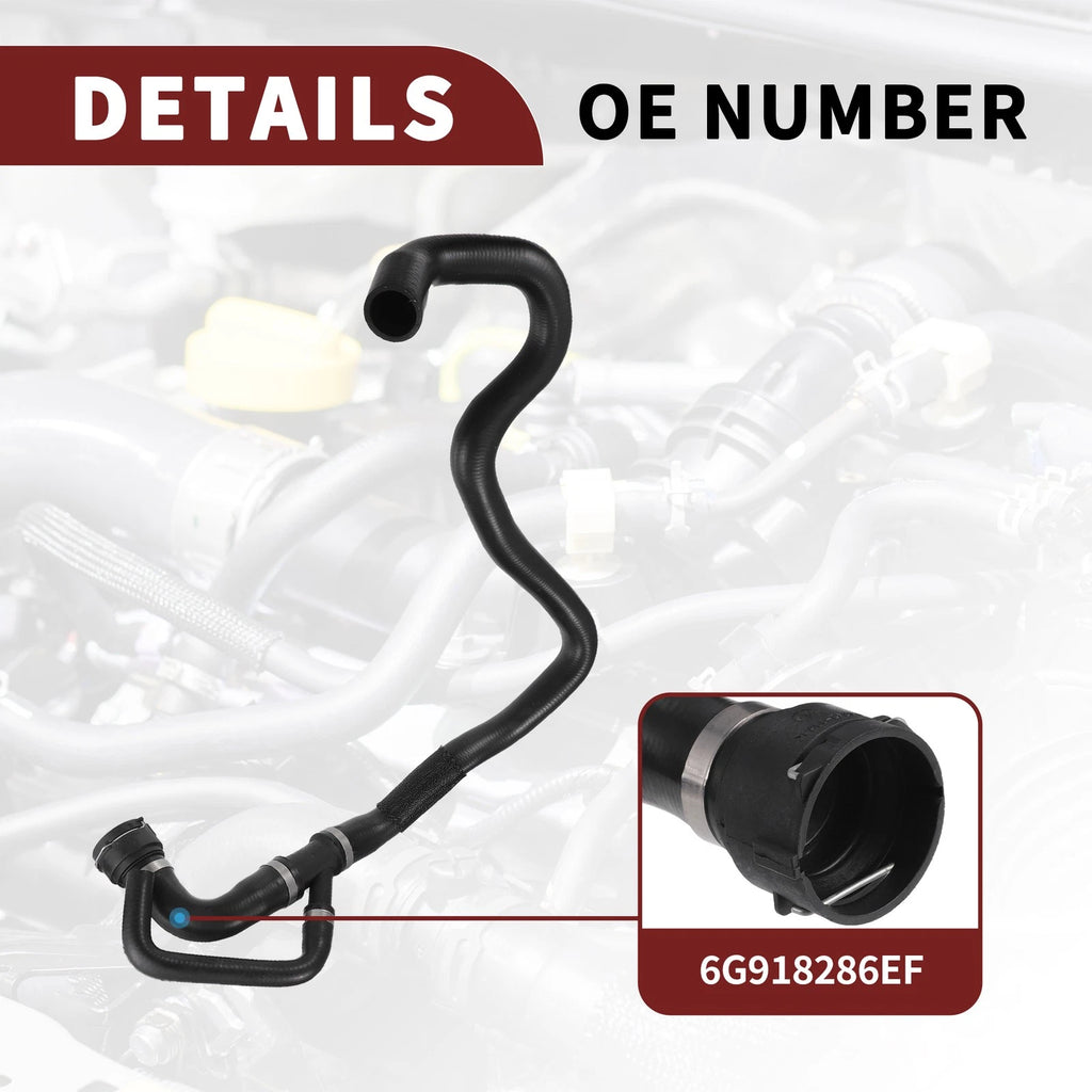 Radiator Coolant Hose for Ford Galaxy (2006–2015) No. 6G918286EF | Black
