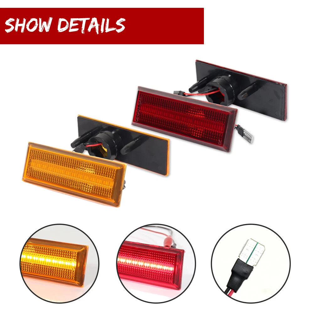 Full LED Side Marker Light Lamps for Oldsmobile Cutlass 442 (1981–1988)