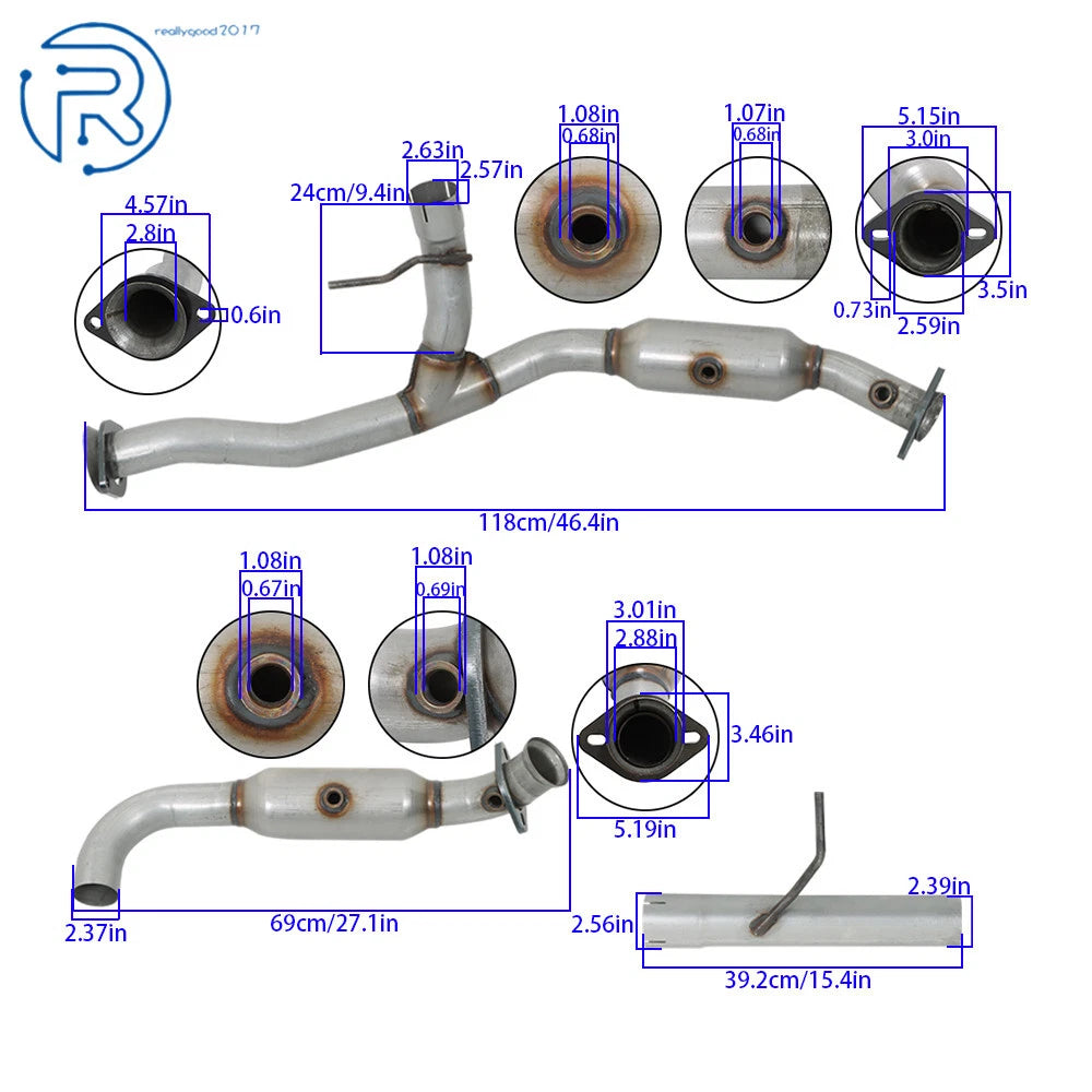 Y Pipe Catalytic Converter for Ford Expedition F-150 Navigator (2007-2013)
