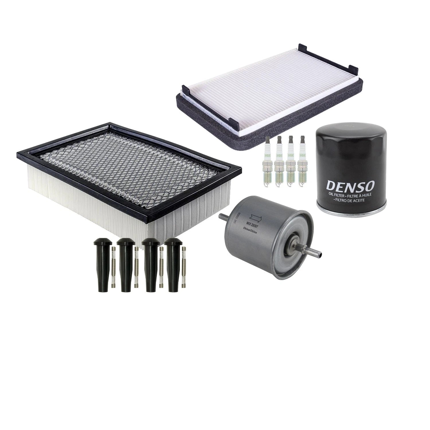 Tune Up Kit with 4 NGK Spark Plugs & Boots for Ford Escape/Mariner/Tribute (2001–2012)