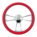 Billet Steering Wheel with Red Wrap and Chevy Bowtie Horn Button for Malibu (2013–2018)