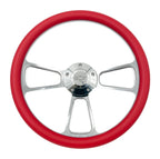 Billet Steering Wheel with Red Wrap and Chevy Bowtie Horn Button for Malibu (2013–2018)
