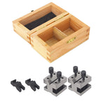 Set of 2 Ultra Precision V Block & Clamp 1-3/8" x 1-3/8" x 1-3/16"