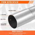 2" OD Mild Steel Exhaust Piping for Custom Applications (18")