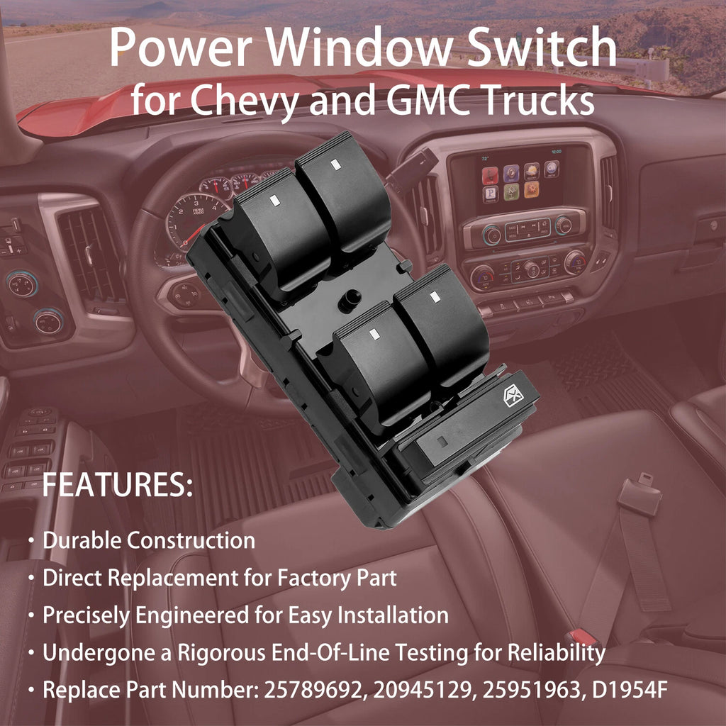 Power Window Switch Set for Chevy Silverado GMC Sierra (2007-2015)