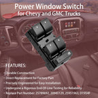 Power Window Switch Set for Chevy Silverado GMC Sierra (2007-2015)