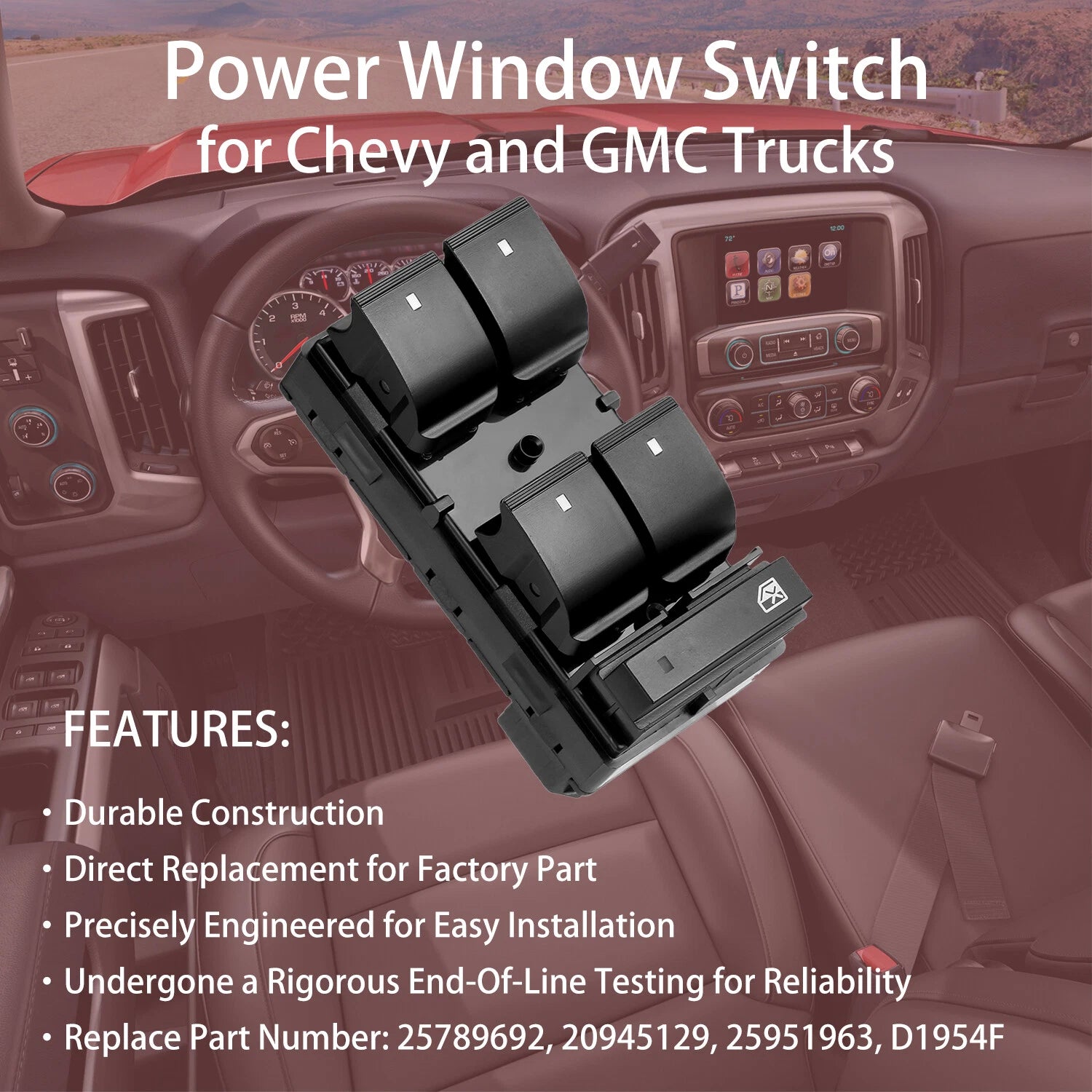 Power Window Switch Set for Chevy Silverado GMC Sierra (2007-2015)
