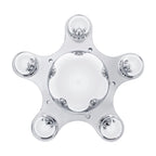 Metal Hub Caps Set of 4 Chrome 5 Lug 5 1/2 Inch for Vintage Spider Wheels (Universal)