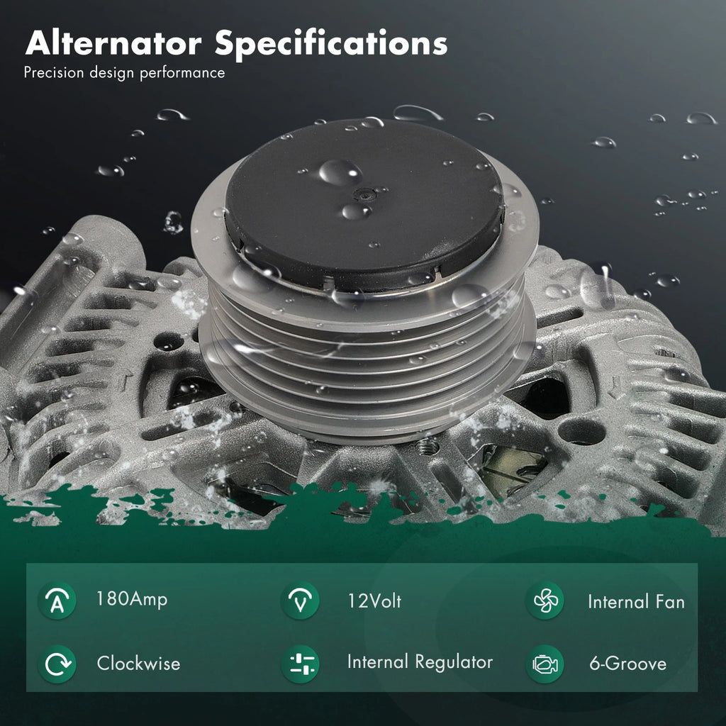 Alternator 180A 11162N for Audi A6 A6 Quattro (2005–2009)