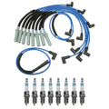 NGK Wire Set & Denso 8 Iridium Spark Plugs for B2500 D150 Ram 1500 V8 (1994–2001)