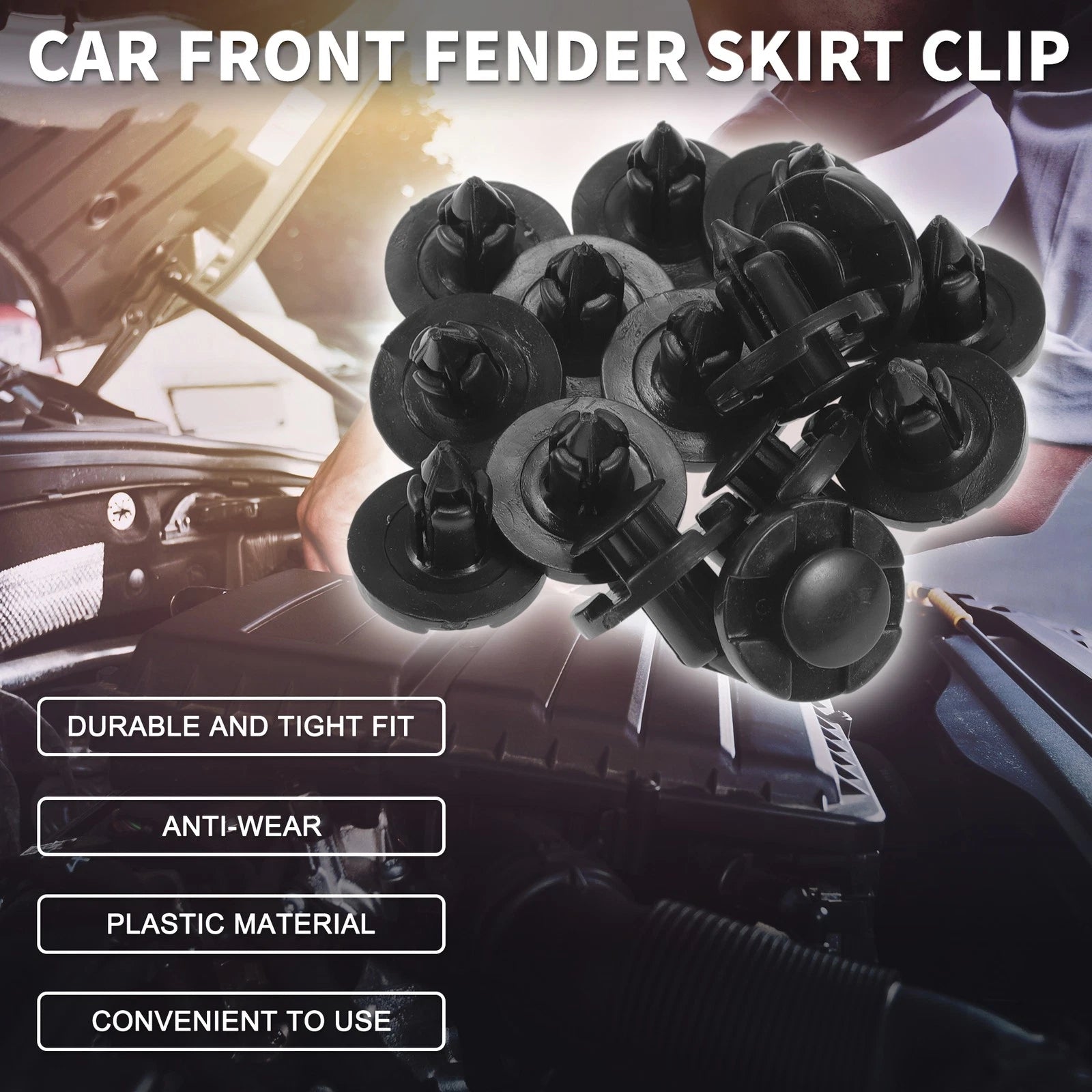 15 Pcs Front Fender Skirt Clip for Mitsubishi Outlander (2007–2020)