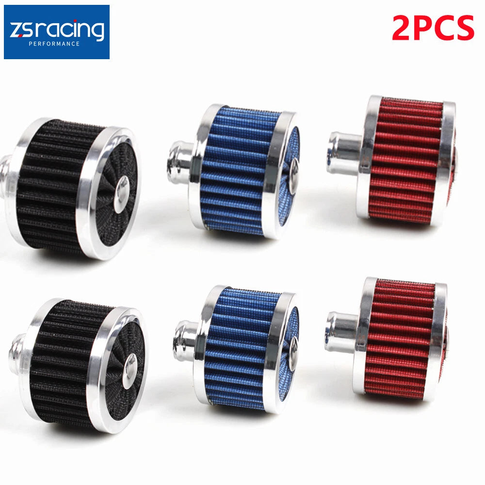 2X 1" Extra Flow Breather Push In Vent Filter for Valve Cover