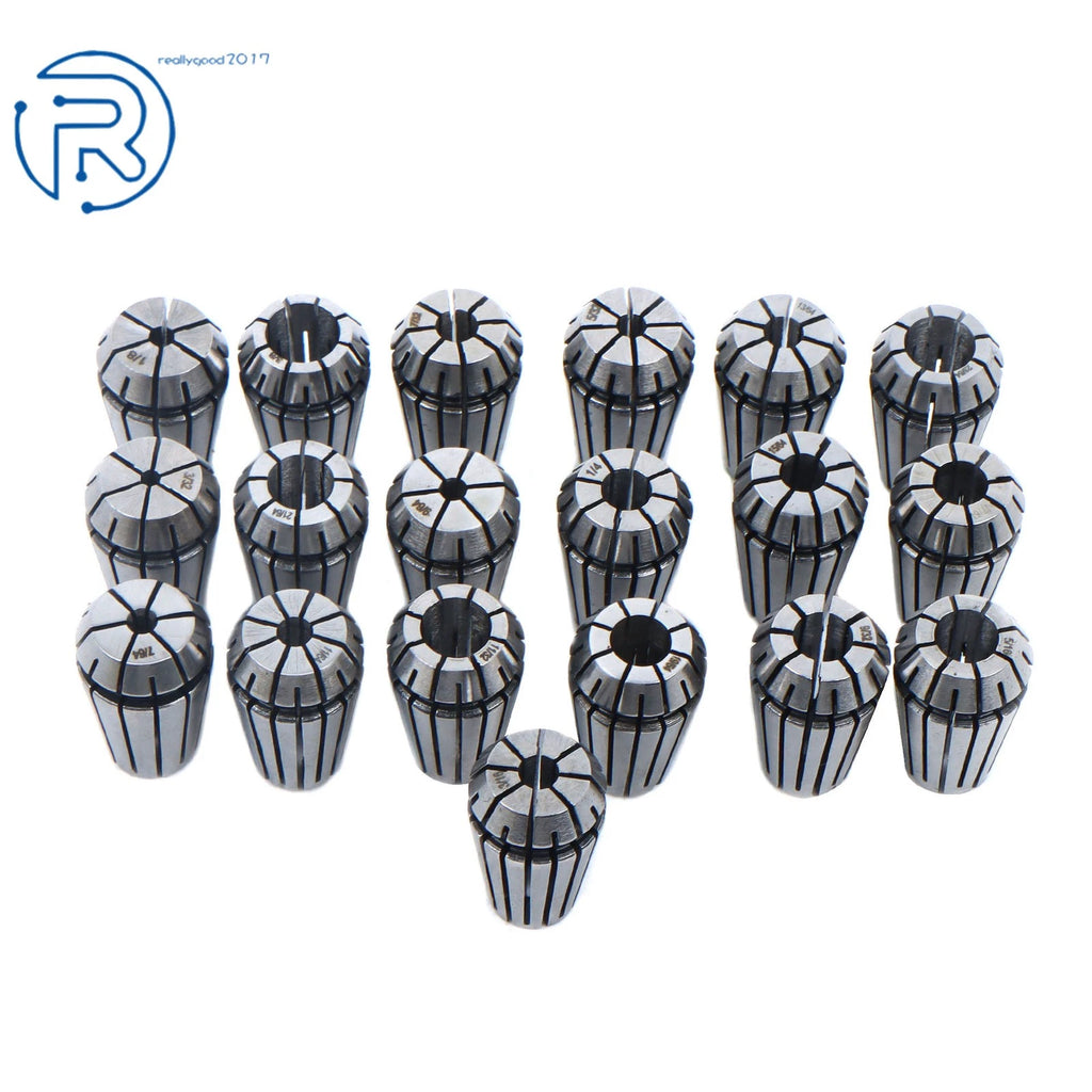 19-Pack ER16 Collet Set for (Includes 16th, 32nd, 64th Sizes)