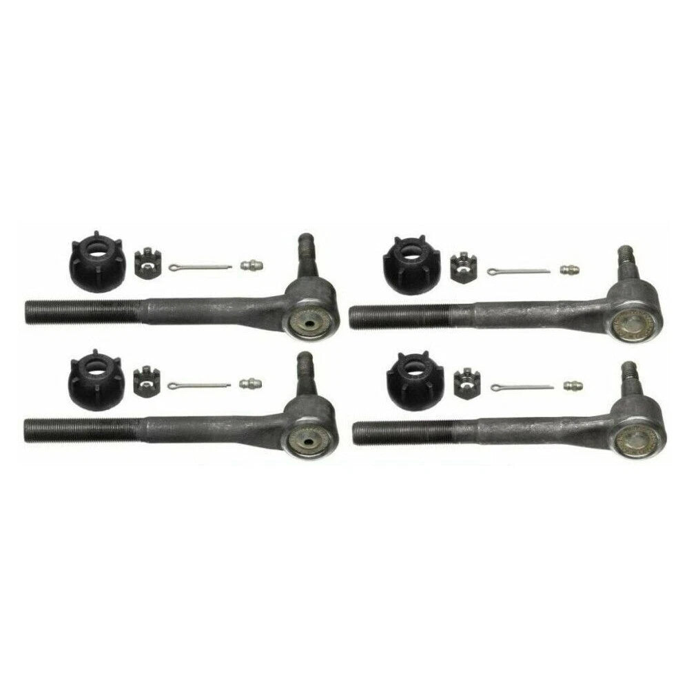 Set of 4 Moog Inner & Outer Steering Tie Rod Ends for GMC Chevrolet Cadillac