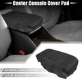 Center Console Armrest Cover for Dodge Charger (2008–2010) Black Red Stitches