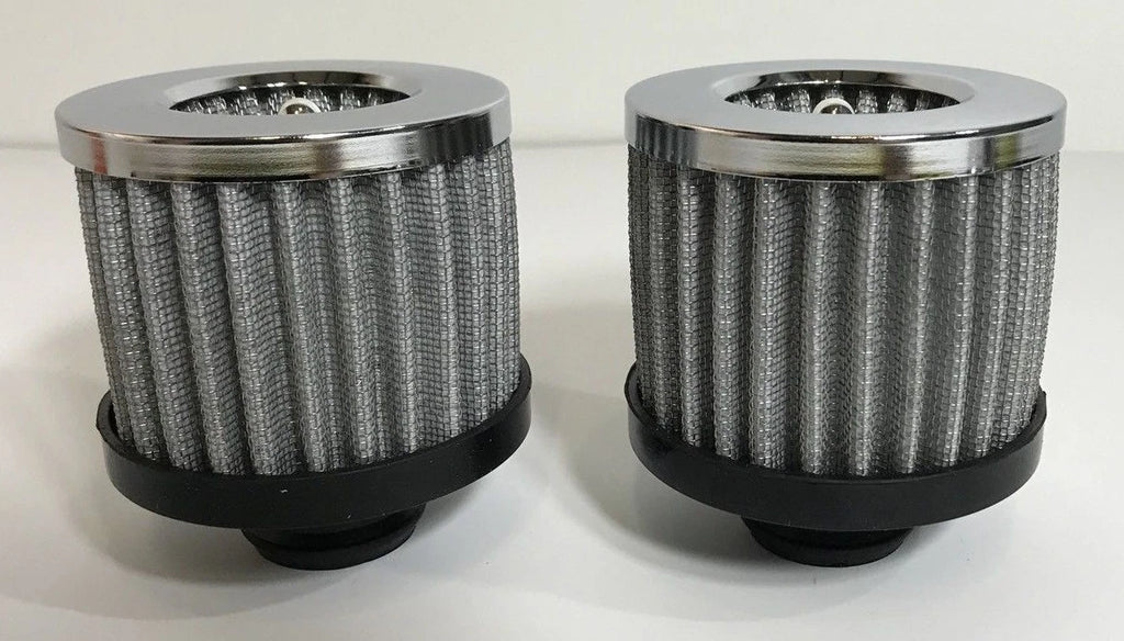 Chrome Valve Cover Breathers Pair for Ford Mustang (2015–2023)