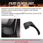Front and Rear Splash Fender Mudguards for Nissan Frontier (2005-2022)