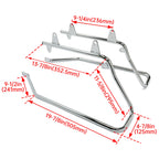 Chrome Saddle Bag Conversion Brackets Kit for Harley Softail (1984–2017)