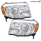 Set of 2 Halogen Chrome Amber Headlights for Honda Pilot (2009–2011)