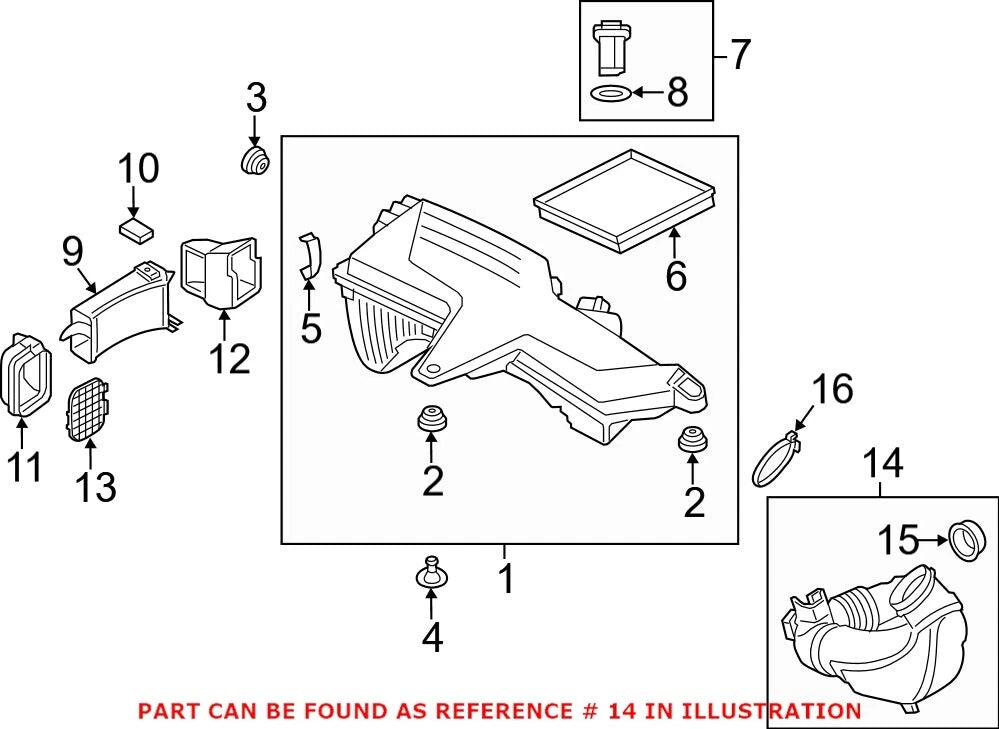 Engine Air Intake Hose for BMW (13717605045)