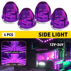 4X Purple LED Clearance Marker Light for Truck Trailer Camper (EXV)