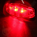 Pack of 20 Mini 2.5" Clear/Red Clearance Light Side Marker