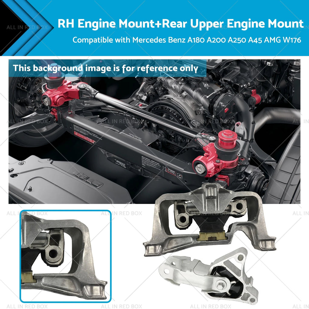 RH Engine Mount + Rear Upper Mount for Mercedes-Benz A180 A200 A250 A45 (2013–2020)