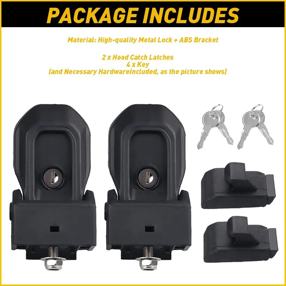 Hood Latches Catch Lock for Jeep Wrangler JL JLU Gladiator JT (2018–2023)