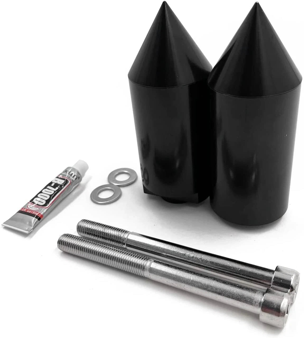 Black Spike Billet Aluminum Frame Sliders for Kawasaki ZX9R (2002–2003)