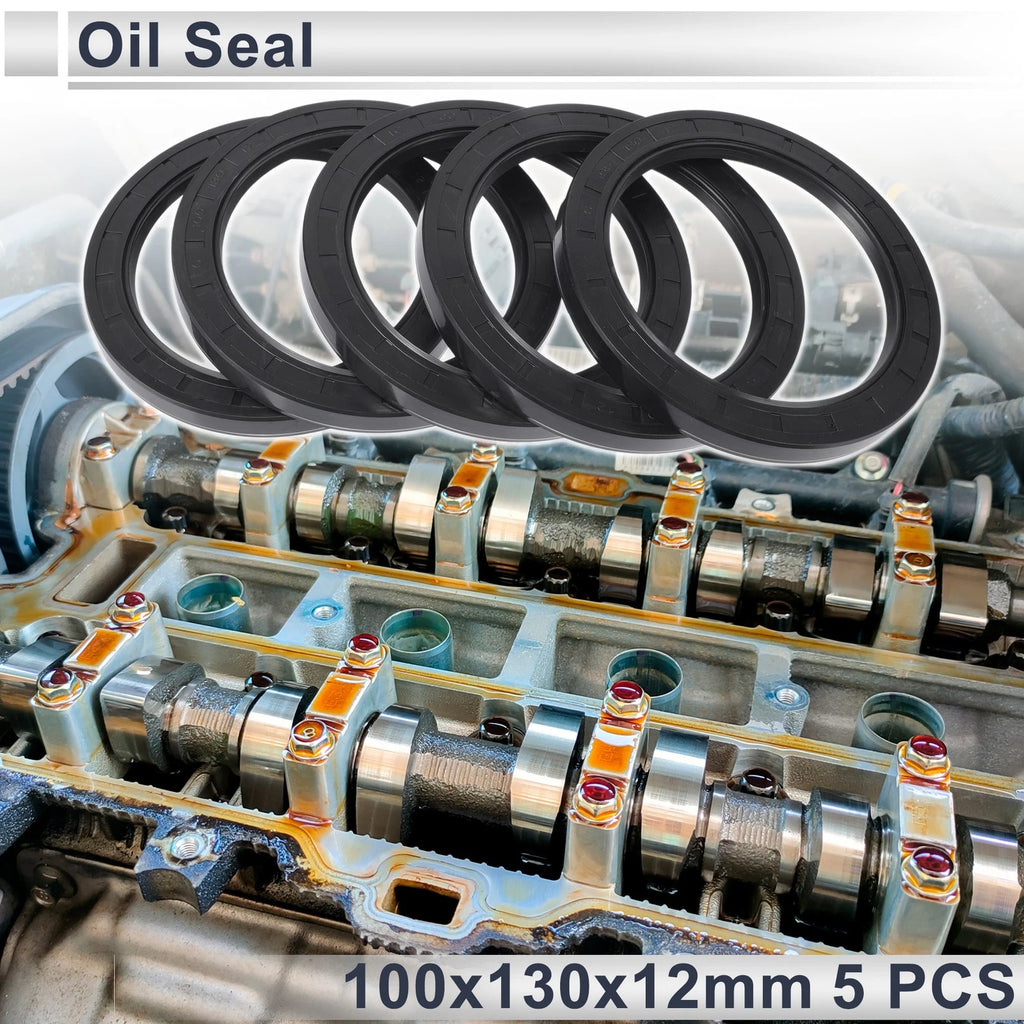 Set of 5 Oil Seal Rotary Shaft Seal NBR Rubber 100x130x12mm