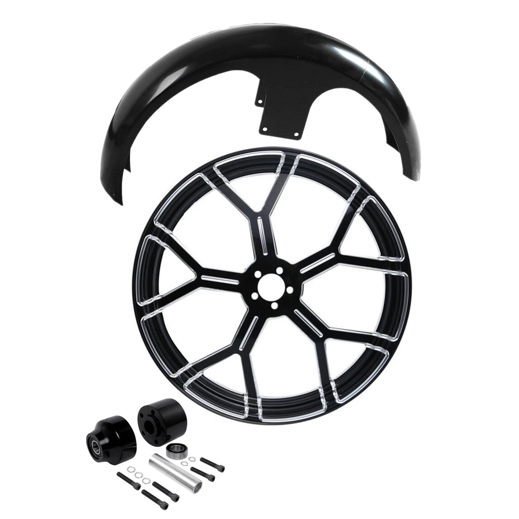26" Front Wheel Rim Single Disc Hub for Harley Touring (2008–2025)