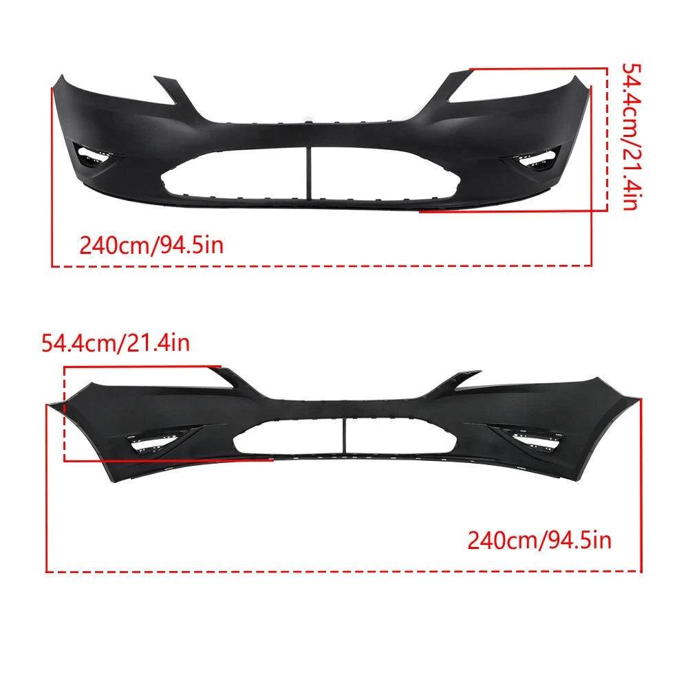 Front Bumper Cover & Upper Grille for Ford Taurus (2010-2012)