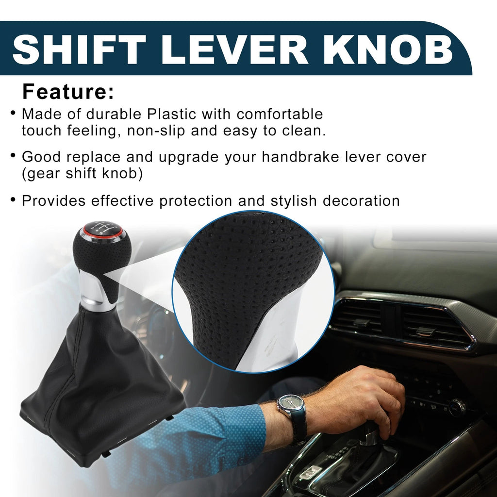 6 Speed Shift Knob with Boot Cover No. 8K0863278H for Audi A4 (2008–2016)