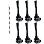 Set of 6 Ignition Coils & Iridium Spark Plugs for Honda Acura Isuzu V6 (2000–2010)