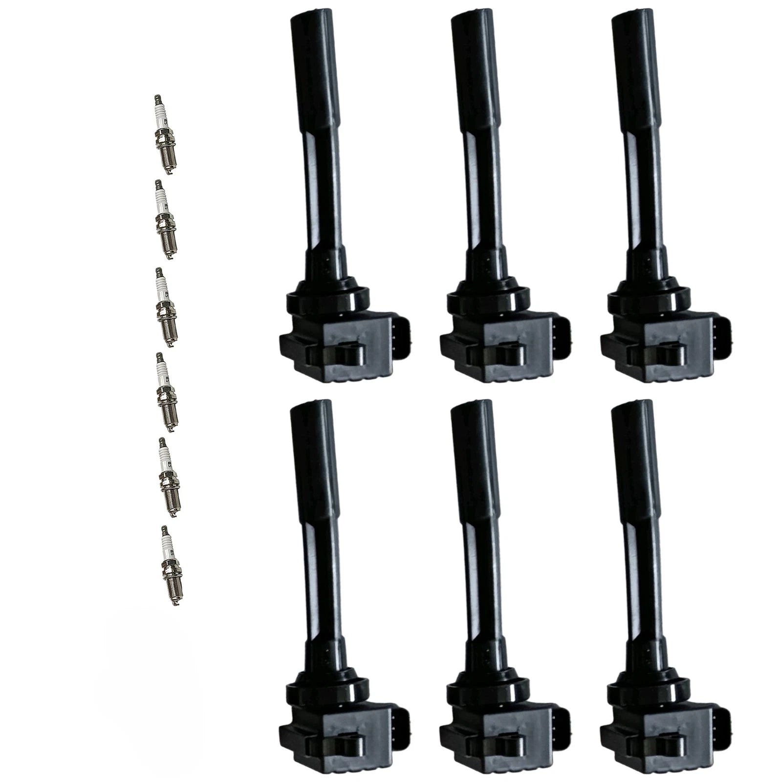 Set of 6 Ignition Coils & Iridium Spark Plugs for Honda Acura Isuzu V6 (2000–2010)