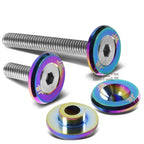 Set of 4 Neo Chrome Engine Valve Cover Washers & Bolts for Honda D15 D16 (1992–2000)