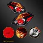 Set of 2 Black Red Tail Lights Assembly for Nissan Altima (2007–2012)