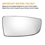 Pair Mirror Glass w/ Back Non-heated for Ford Transit T150 (2015–2023)