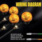 4X Black Motorcycle Indicator Lights for Yamaha Suzuki Honda