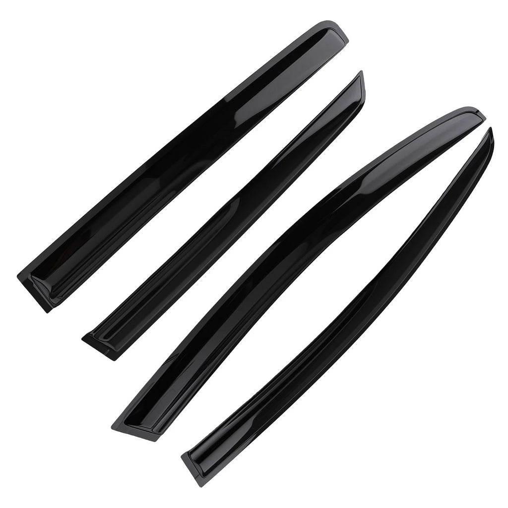 Set of 4 Window Visor Rain Guards for Honda Jazz (2015–2020) Black