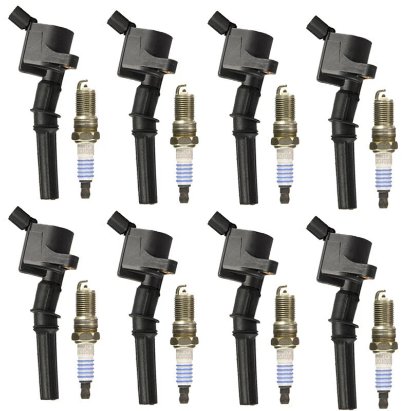 8X Ignition Coils + 8X Spark Plugs for Ford F-150 (1998–2010) DG508