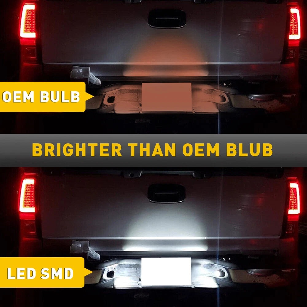 2X LED License Plate Light for Chevy C1500 C2500 K1500 K2500 Silverado Suburban (1990–1999)