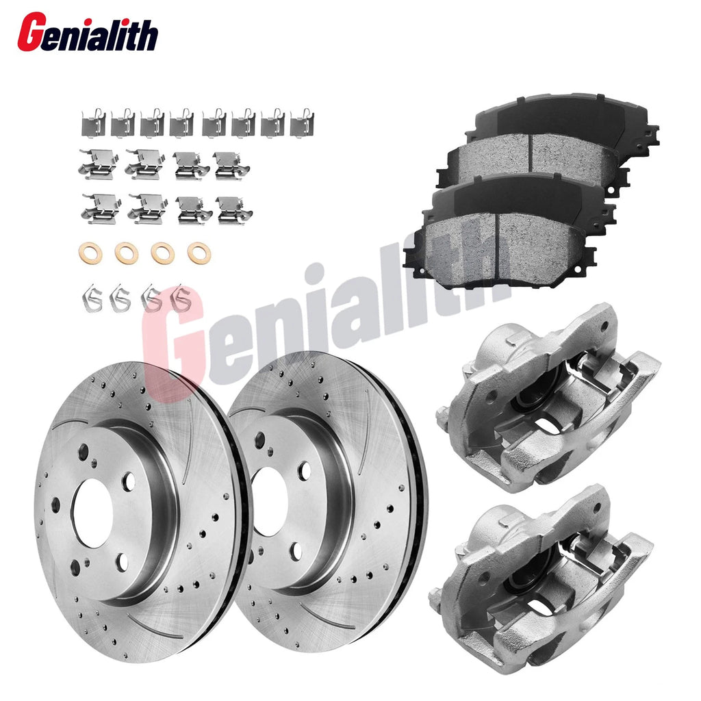Front Disc Rotors Calipers Brake Pads for Toyota Prius V (2012–2017)
