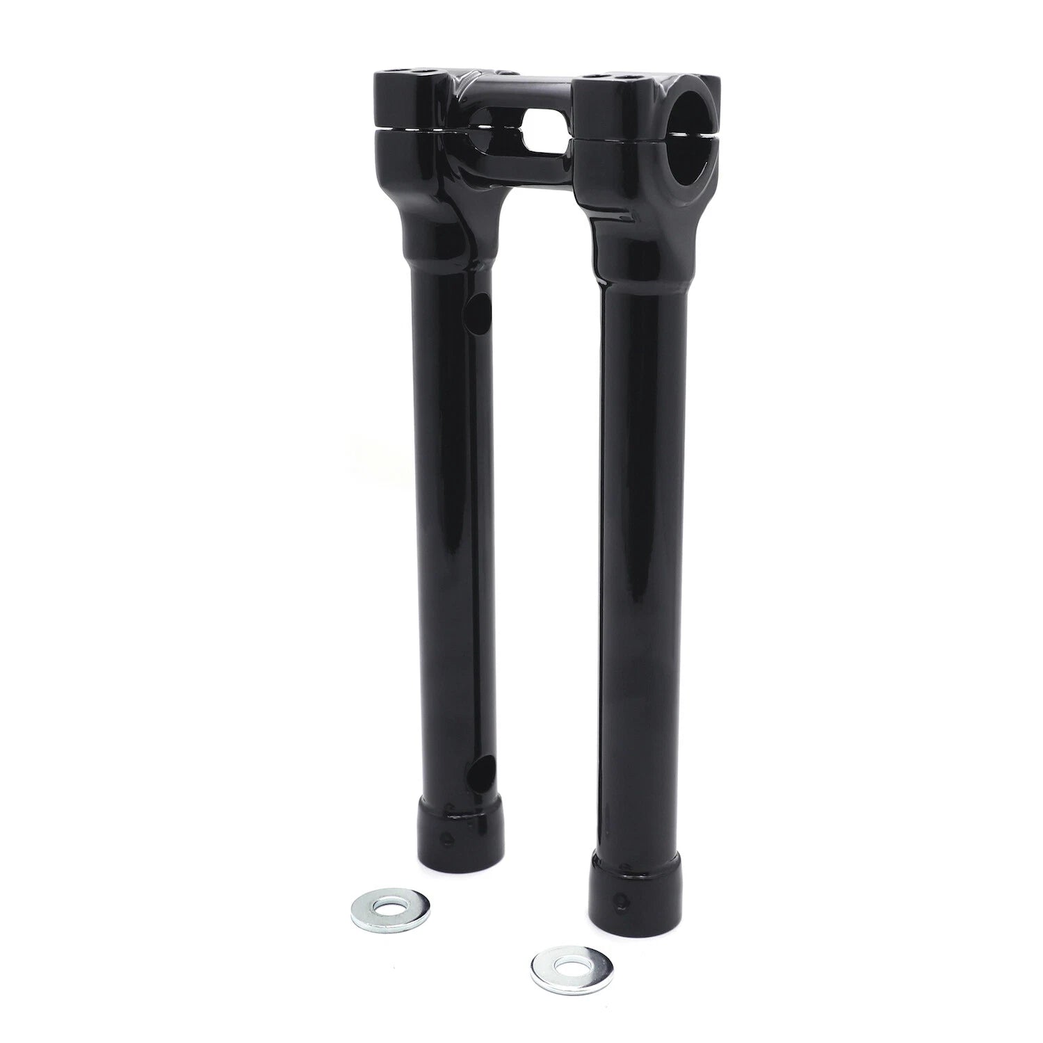 CNC Black 12" Riser Handlebar Top Clamp for Harley Touring Dyna