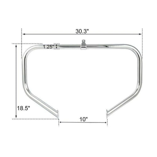 1 1/4" Highway Engine Guard Crash Bar for Harley Touring Street Glide (2009–2024)
