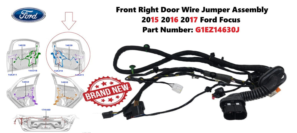 Front Right Door Wire Jumper Assembly for Ford Focus (2015–2017) G1EZ14630J